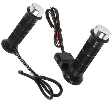CLISPEED 1Par Puños Calefactables para Motocicletas Empuñaduras de Manillar con Diseño Estilizado Instalación y Varios Vehículos