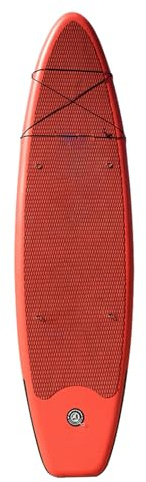 Aumotop Uppblåsbar Stand-Up Surfbräda Pulp Board med Väska Pump Paddel Fot-rep för Vattensport PVC Surfbräda för Alla Röd 8 Kg