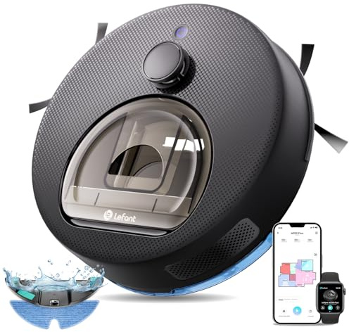 Lefant M330 Plus Robot Aspirapolvere e Lavapavimenti con Mappatura dToF, 5000Pa, Anti-Groviglio, 150min Autonomia, Evita Tappeti, APP Alexa WiFi, Ideale per Peli di Animali