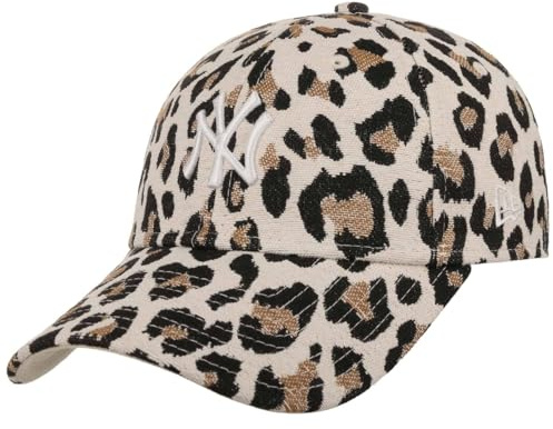 New Era Gorra MLB Properties Leo NYEra Mujer - Curved Brim Cap de Beisbol Strapback Hebilla Metal, con Visera Verano/Invierno Primavera Verano Otoño Invierno - Talla única Beige