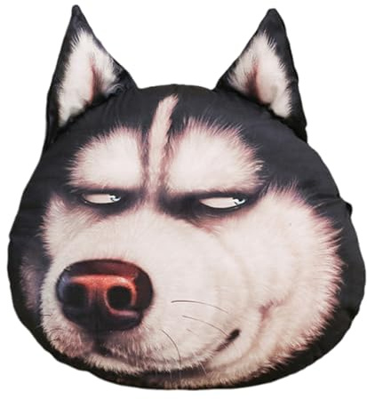 Oreiller En Forme De Chien En Peluche, Avec Un Adorable Design Husky, 40cm, Coussin De Tête En Peluche Husky, Oreiller En Péluche Pour Chien, Décoratif Et Fonctionnel, Pour La Maison, Bureau