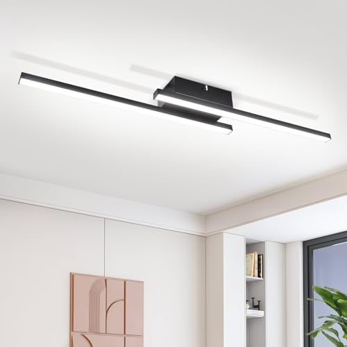 Glitzerlife LED Taklampa Svart Hallampa 12W Kökslampa 6500K Kallvit