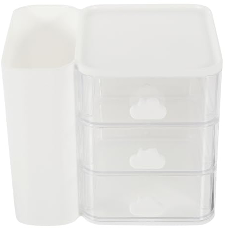 GATHINESS White Desk Organizer Box for Desktop Home Office Storage