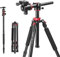 Camera Tripod ZOMEI Travel Tripod 75 Inch Aluminium Alloy Monopod DSLR Tripod with 360 Degree Ball Head