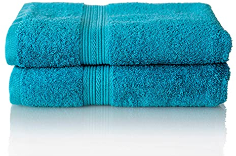 Glart Premium Frottier Handtuch Set, Frotteeserie in 6 Farben und 5 Größen, Farbe: TÜRKIS,2X Duschtücher 70x140 cm