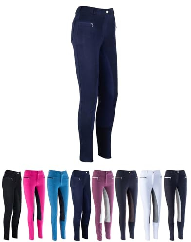 RL24 - Kinder Reithose Vollbesatz BASICLINE dunkelblau/dunkelblau 140