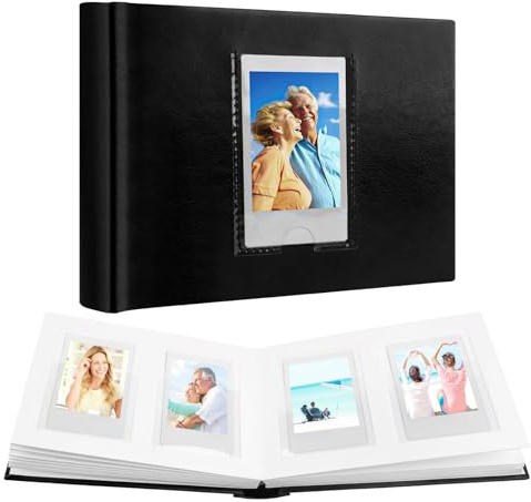 64 Pockets Hardcover Instant Photo Album for Instax Mini Film, Black