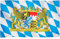 Runesol Bayern Flagge für Balkon, 91x152cm, Oktoberfest Flagge, Bayerische Landesflagge mit 4 Ösen, München, Rautenflagge, Premium-Flaggen für drinnen und draußen, lebendige Farben