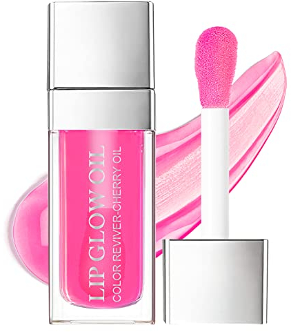 AOOWU Plumping Lip Oil Tinted, Moisturizing Lip Oil Long Lasting Nourishing Lip, Hydrating Lip Gloss Tint Lipstick for Women, Glitter Shine Liquid Lipstick, Lip Glaze Makeup Cosmetic