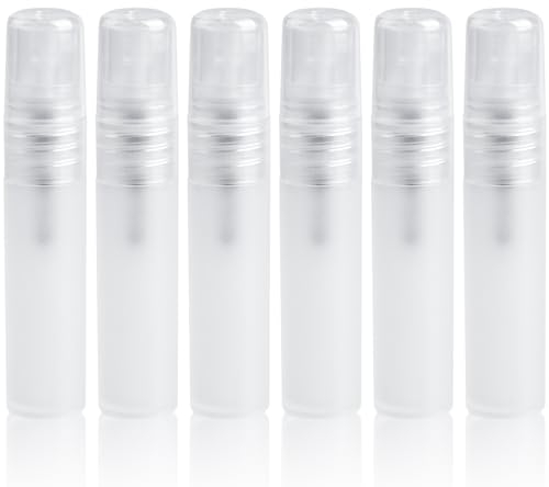 DAJISI 6 Stück Parfümzerstäuber 5 Ml, Zerstäuber Perfume Travel Bottle Transparent Mini Sprühflasche Plastik Parfümzerstäuber Sprühflasche Klein Reise Parfümzerstäuber für Reise Party Dating