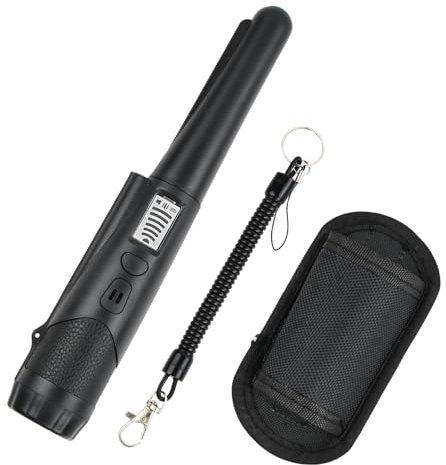 Focenat Detector de Metales Portátil Pinpointer, IP66 Impermeable, Escaneo de 360°, Alta Sensibilidad con Indicador LED, Localización Precisa, Detector de Mano Compacta para Oro, Plata, Monedas
