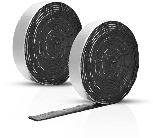 Aislamiento de canal, cinta aislante con espuma, aislamiento para tubos de calefacción, lámina aislante de tuberías con autoadhesivo, reducción de ruido para protección de tuberías, 5 cm x 10 m (2