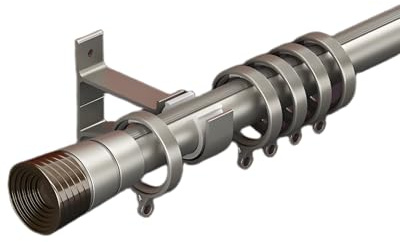 LTSRLL Barras De Cortina Individuales Y Dobles De 100 A 320 Cm, Pista De Cortina De Aleación De Aluminio, con Barra Silenciosa(Gray-a,260cm(130cm*2))