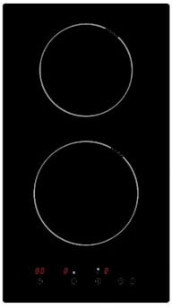 Cookology Essentials 30cm Electric Induction Hob Domino - with 2 Zones - Touch Control - 9 Power Levels - Timer - Residual Heat Indicators - Child Safety Lock - UK Plug Fitted - Easy-Clean - Black