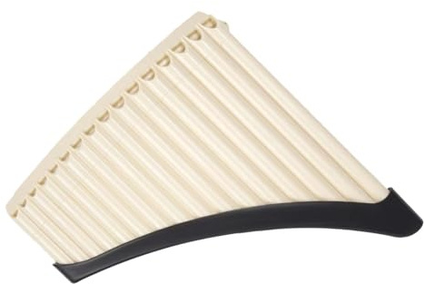 AMSLSIU Abbraccia lo spirito degli strumenti musicali popolari con i flauti di Pan che offrono un suono professionale per bambini e musicisti adulti. Strumento musicale , beige , 16 tubi