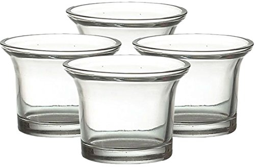 12 Teelichtgläser, Votivkerzengläser,Topfform, Ø 6,5cm, Teelichthalter, Teelichtglas, Nordlicht-Kontor exclusiv (Klar)