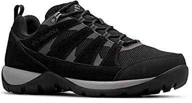 Columbia Redmond V2 WP, Men’s Low Rise Hiking Boots, Black (Black, Dark Grey 010), 12 (46 EU)