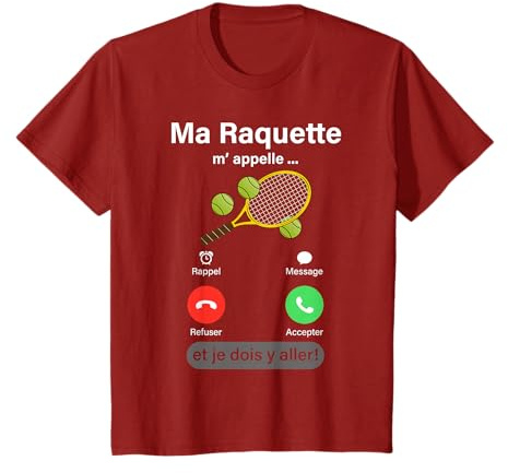Humour Tennis Cadeau Homme Femme Enfant Tee T-Shirt