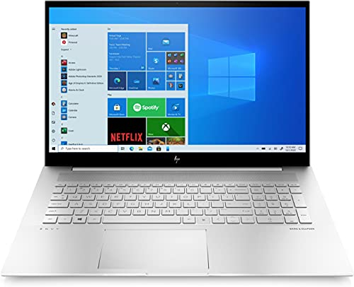 HP ENVY 17-ch0076ng (17,3 Zoll / Full HD IPS) Laptop (Intel Core i7-1165G7, 16GB DDR4 RAM, 512GB SSD, Nvidia GeForce MX450 Grafik, Windows 10, QWERTZ-Layout) silber, Fingerprintsensor