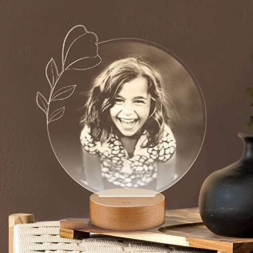 Lampephoto.fr - Personalisierte lampe mit foto und text durch Lasergravur. Geburtstagsgeschenk fotolampe Geschenkidee für weihnachten. Geschenk für Mann und Frau. 3D lampe mit Bild. Fotogeschenk