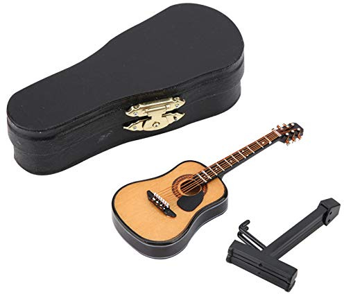Axman Chitarre in Miniatura, Display Mini Ornamenti Craft Home Chitarra Decorazioni per Torte Decor (10 cm) Modello di Chitarra in Miniatura in Legno (10 CENTIMETRI)