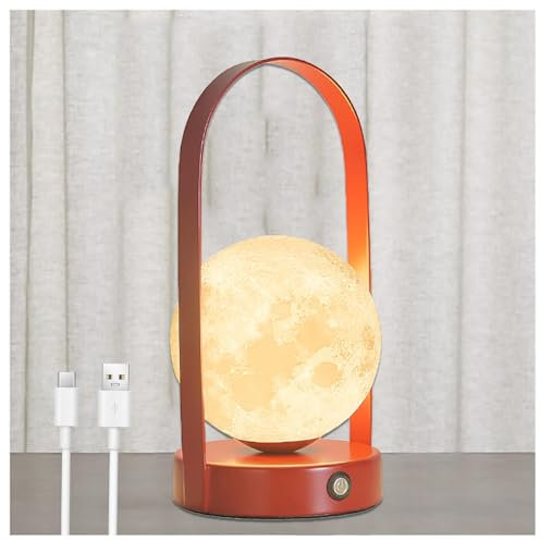 ARTSIM Dimmerabile Lampada Da Comodino, Lampada Da Scrivania 2000mah Con Type-C E Dimmerazione a Sfioramento, Lampada LED Ricaricabile Per Camere Da Letto E Camerette,D