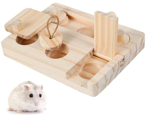 Weenwill Jouet Cochon d'Inde,Jouets de Recherche de Nourriture pour Hamsters Distributeur de Friandises pour Jouets à Mâcher Interactifs Hamsters Cochons d'Inde Lapins Chinchillas Rats et Gerbilles