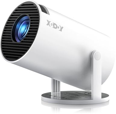 Mini vidéoprojecteur [2026 amélioré et Android 11.0] natif 720p HD, Prend en Charge 4K 1080p, XGODY Gimbal 3 Nouveau projecteur Portable 12000 lumens, WiFi 6, Bluetooth, clé Automatique