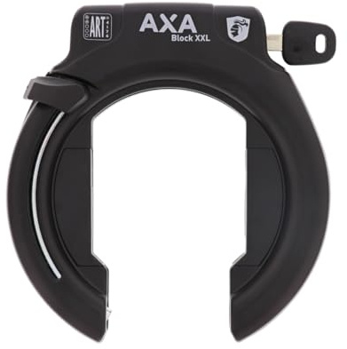 AXA Block XXL Frame Lock - Security Level 12 - Wide Opening 56mm - Mortise Chain Compatible - Key Non-Removable - Black