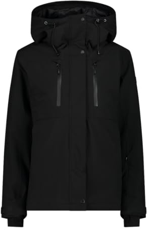 CMP Giacca da sci e snowboard da donna in mechanical stretch loose fit, 34W3926 (IT, Testo, XL, Regular, Regular, Nero)