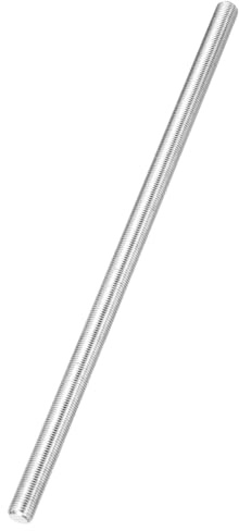 sourcing map Tige entièrement filetée, M10 x 1,25 mm, en acier inoxydable 304, filetage fin à droite, tiges filetées de 250 mm, fixations pour ancres, boulons, cintres, colliers de serrage, boulons en