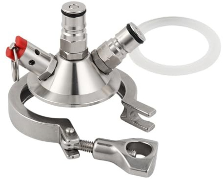 Kit di spillatura con testa a sfera for fusto da 2'' Tri-Clover Tri-Clamp for conversione da fusto commerciale a blocco a sfera, attrezzatura for la spillatura di birra fatta in casa