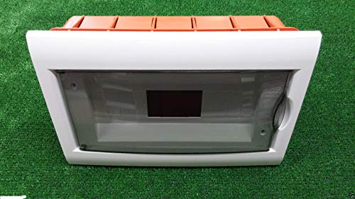 FAEG Centralino da incasso 8 moduli con portello fumè IP40 Bianco