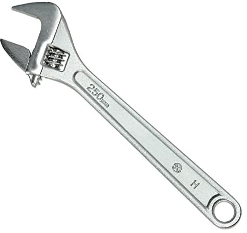Seshin Buffalo DRAAK Adjustable Wrench 10 Inch 250mm with Wide Caliber Opening Plumbing Spanner Heavy Duty Professional Quality Hand Tool