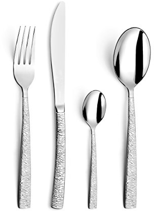 Amefa 903629 af20 C40 Havane Jungle Servizio di Posate 24 Pezzi – Cofanetto 6 Persone, Acciaio Inox, Finitura Lucida, 13,7 x 7 x 26 cm