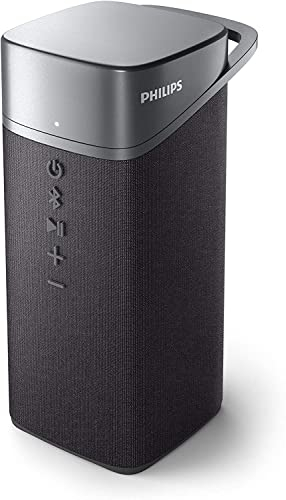 Philips Altavoz Inalámbrico Bluetooth S3505/00 con Micrófono (Altavoz de Rango Completo de 1,75, 10 Horas de Reproducción, Radiador Pasivo, 20 m de Alcance) Color Gris