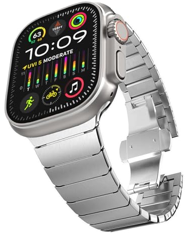 KADES Ersatzarmband Kompatibel mit Apple Watch Armband 49mm 46mm 45mm 44mm 42mm,Einstellbar Metall Armbänder aus Edelstahl für iWatch Ultra 3 2 1,Series 11 10 9 8 7 6 5 4 3 2 1 SE, Silber