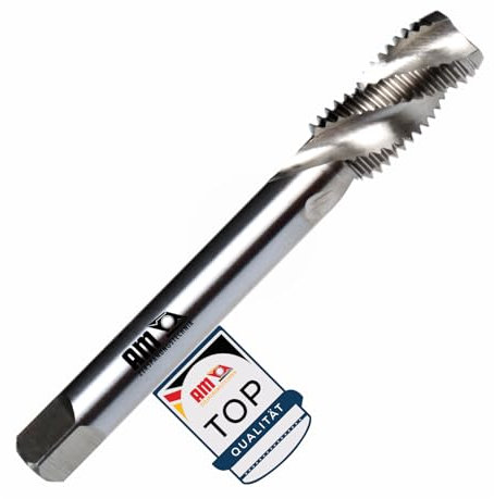 AM-Zerspanungstechnik Gewindeschneider M3-M30 | Hochwertiger Gewindebohrer | Universeller Sacklochgewindebohrer Handgewindebohrer & Maschinengewindebohrer in Einem - Sackloch HSSE, M8 x 1,25