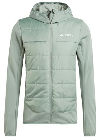 adidas Herren Terrex Multi Hybrid Insulated Hooded Jacket, Silver Green, S