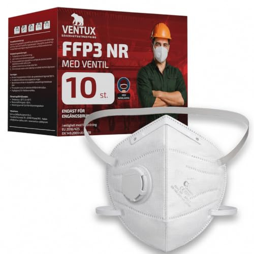 FFP3 con Valvola 10 Pezzi – Pieghevole, Filtrazione 99%