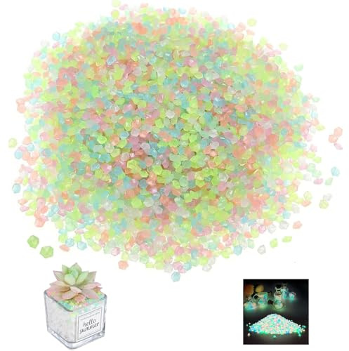 Pierres Lumineuses Pierres Précieuses Pour Enfants, 10000 Pièces de Galets, Pierres Lumineuses de Jardin Pierres Moldues Pierres de Verre, Décoration de Jardin Pierres Précieuses, Couleur