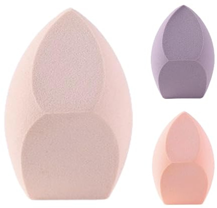 Makeup svamp, 3 stycken makeup-svamp, foundation, makeup svampset, foundation puff kosmetika verktyg, makeup ägg för vätska kräm och pulver
