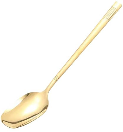 Qyljeiwred Cucchiaio in acciaio inox | Cucchiaio da yogurt in acciaio inox, resistente al calore, strumento per mescolare cappuccino, stoviglie per la casa per zuppe, yogurt, budino, cereali,