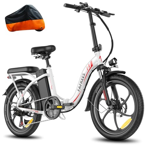 Fafrees F20+ E-cykel Hopfällbar cykel 20 tum 20 Ah-batteri för vuxna [Officiell] Dam Herr E-bike Fatbike 250 W, Elektrisk elcykel 140 kg, Fat E-Mountainbike Pedelec 25 km/h, E-cykel 20°