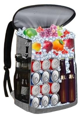 Isolierter Kühlrucksack - Isolierter Kühlrucksack mit Kühlfach | Großes Fassungsvermögen für Camping, Wandern, Arbeit, Picknick, Angeln, Boot, Grillen und Einkauf