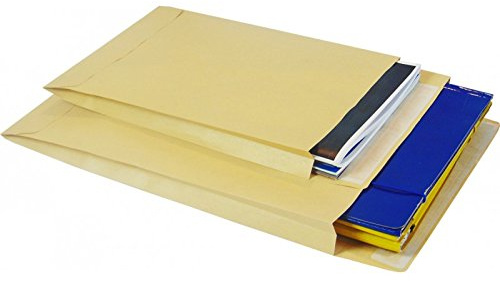 250 Buste postali a sacco avana con soffietti 23x33cm 120gr MONODEX cod.841 STRIPAUTOADESIVE