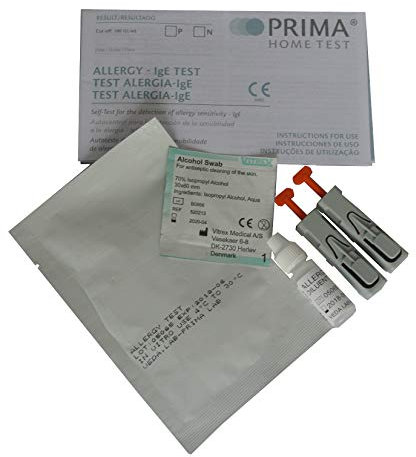 Allergy Test Kit - Tests for Allergies (IgE) to Dog and Cat Hair, Pollens and Hay Feve