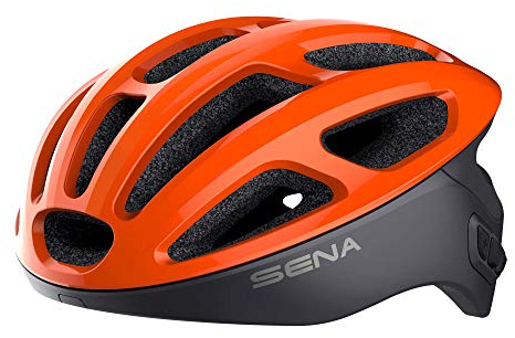 Sena R1 Smart Fahrradhelm (Electric Tangerine, M)
