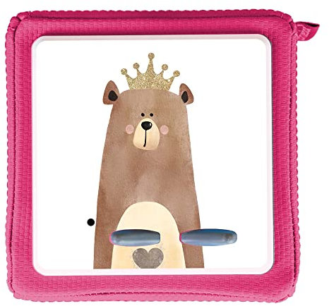 MeinBaby123® Schutzfolie kompatibel mit Toniebox | Schutzcover selbstklebend | Premium Qualität | Aufkleber passgenau I Folie Sticker I Toniebox Zubehör (Bär V3)