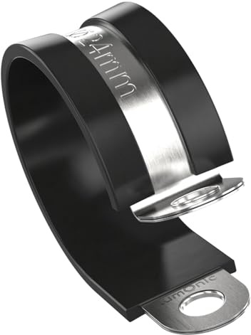 Lumonic 5x fascette per tubi da 24mm con inserto in gomma in acciaio inox V2A I fascette per tubi da avvitare I fascetta per tubi 24mm, fascetta per t